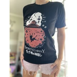 Studio Ghibli Spirited Away Falling Deeper Girls T-Shirt S